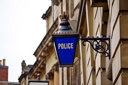 Police Station Blue Lamp